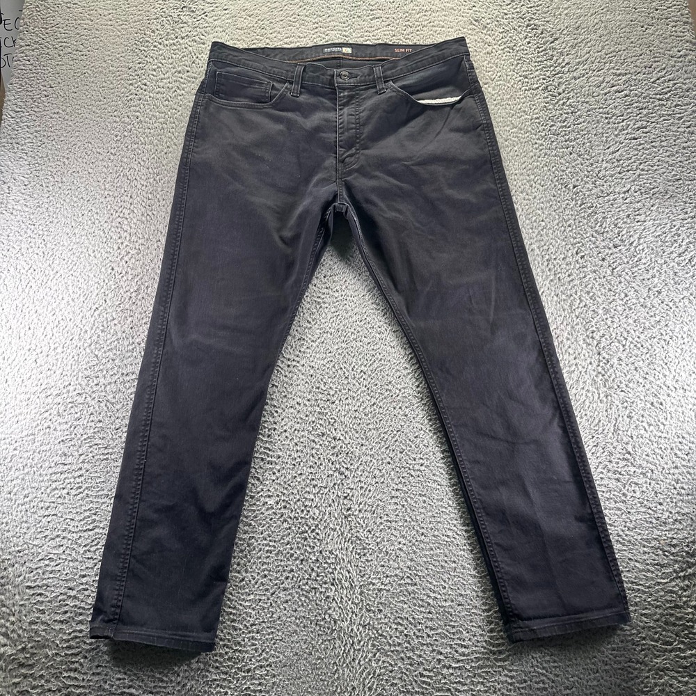 Dockers Pant Mens 36x30 Black Cotton Chino Slim Stretch Preppy Business Career